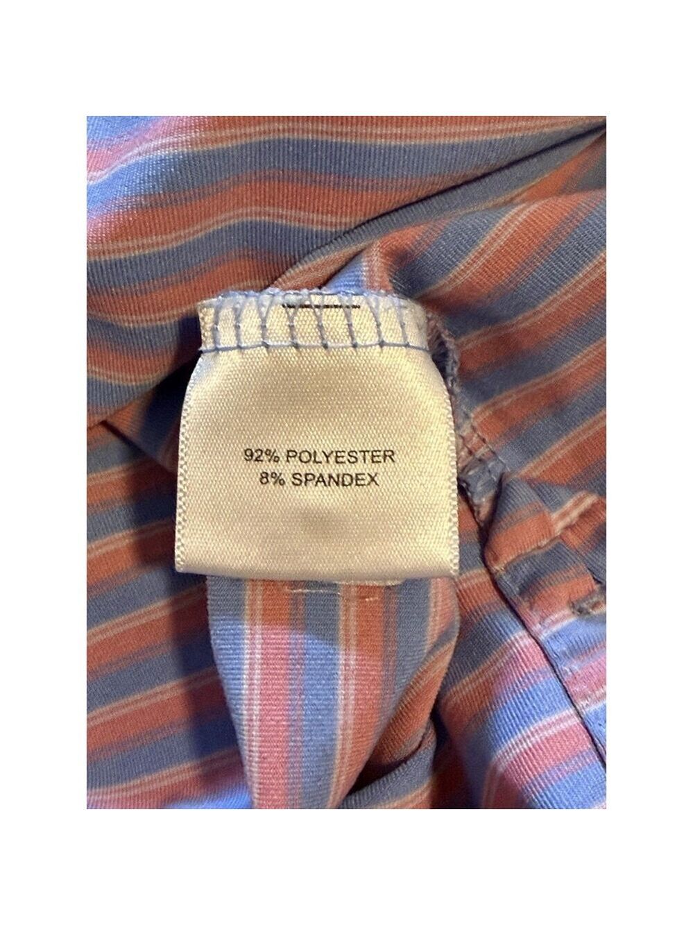PETER MILLAR Summer Comfort Polo Shirt Blue Pink Purple Pastel Sz L Mens Golf - Picture 10 of 10